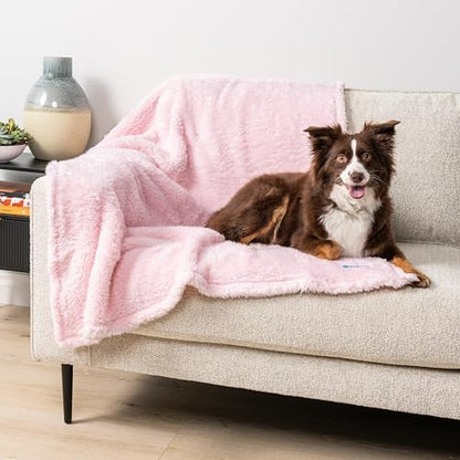 PetAmi Soft Plush Sherpa Dog Blanket for Pet Cat, Large 40x60, Pink by PetAmi