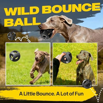 Fida Natural Rubber Dog Balls for Aggressive Chewers, Durable Dog Chew Toys for Large Dogs, Interactive Fetch & Tug of War Toys for Medium Large Breed Non-Toxic Dish Washable,4.5 * 4.5" - Image 5