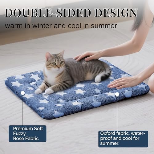 Dog Bed Mat, Reversible Crate Pad & Cute Dog Bed - Machine Washable Kennel Mat with Ultra Soft for Small Dogs & Cats - Image 3