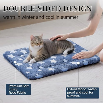 Dog Bed Mat, Reversible Crate Pad & Cute Dog Bed - Machine Washable Kennel Mat with Ultra Soft for Small Dogs & Cats - Image 3