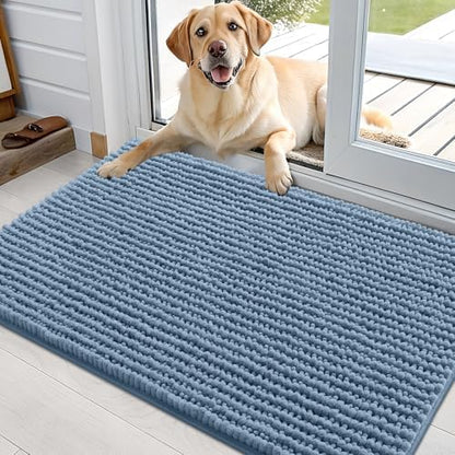 OLANLY Dog Door Mat for Muddy Paws 36x24, Extra Absorbent Chenille Mud Mat by OLANLY