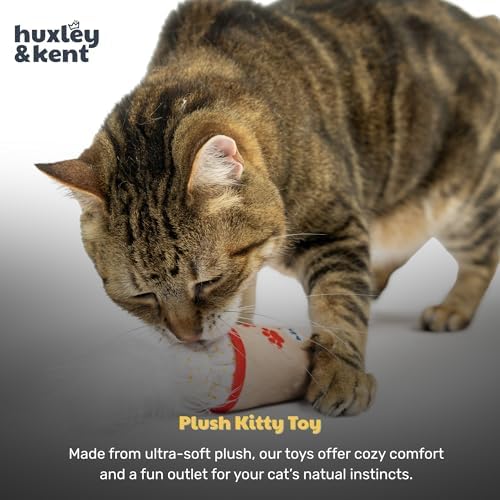 Huxley & Kent Plush Crinkle Catnip Cat Toy, Meh Nog - Image 6