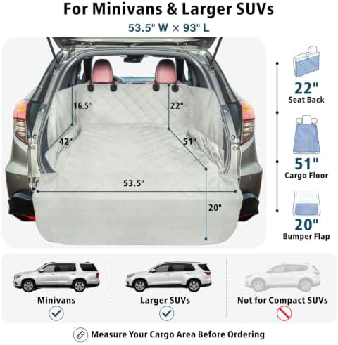 Veckle SUV Cargo Liner for Dogs - Trunk Cover with Bumper Flap Protector - Image 2