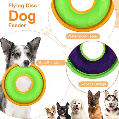 3 Pcs Pet Flying Discs - 9.05 Inch, Interactive Flyer Toys, Feedable Lightweight Catch and Fetch Toys for Small Medium Large Dogs, Floats in Water & Safe on Teeth - Image 3