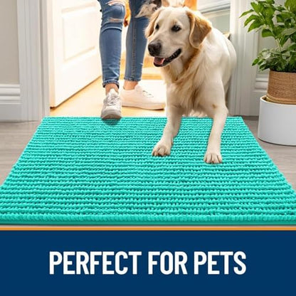 OLANLY Dog Door Mat for Muddy Paws 24x16, Extra Absorbent Chenille Mud Mat - Image 6