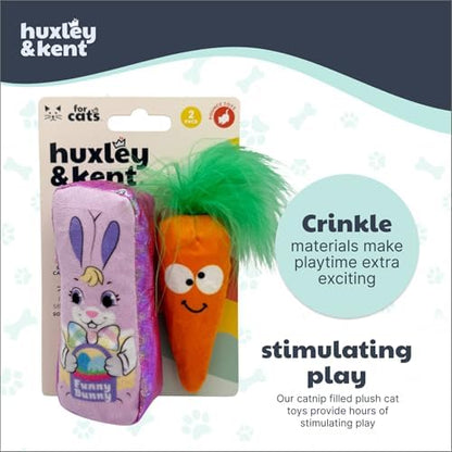 Huxley & Kent Plush Cat Toy - Interactive Catnip Toy for Cats & Kittens - Soft with Crinkle & Catnip - Fun Indoor Play - Hoppy Easter 2pk - Image 7