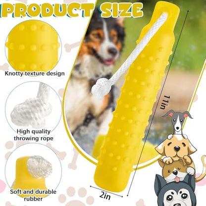 Blueweenly Yellow Dog Bumper Toy Training Dummy, 4 Pcs - Image 2