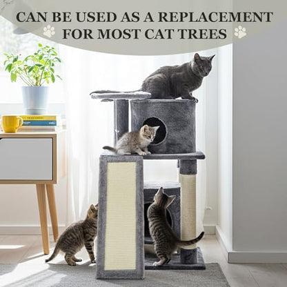 Dansydaisy Cat Tree Replacement Parts 23.8 x 8.5 Inch Cat Tree Tower Accessories Sisal Ladder Scratching Board Kitty Scratcher Refill Board Furniture Parts for DIY Indoor Kitten Condo Activity Center - Image 5