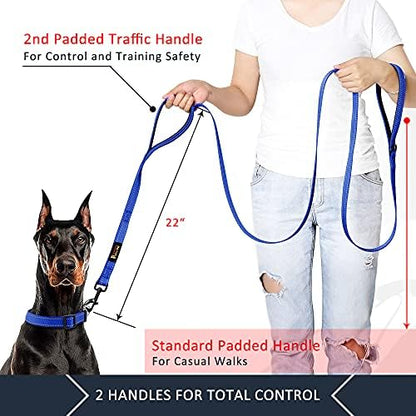 Plutus Pet Double Handle Dog Leash, 4 FT Long, for Medium Large Dogs - Image 2
