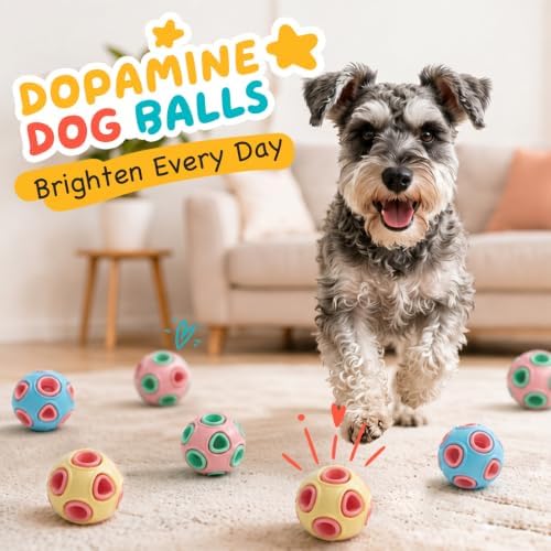 MewaJump Dog Chew Toys, Rubber Dog Balls Fetch Ball for Puppies Small Dogs 3 Pack - Image 3