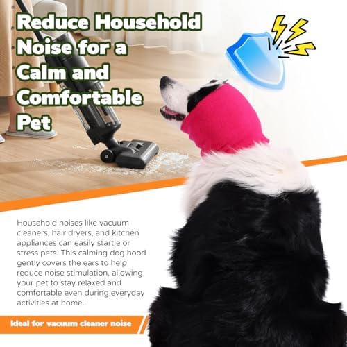 Dog & Cat Calming Band Cat Anxiety Relief Cover,Double Layer Thickened Pet Ears Elastic Neck Band Noise Cancelling Ear Muffs for Anxiety Relief/Noise Protection,Grooming,Thunder,Fireworks - Image 3