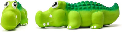 Squeaky Dog Toys for Medium Dogs, Soft Latex Squeaky Dog Ball, Cute Funny Squeak Crocodile Pet Toys