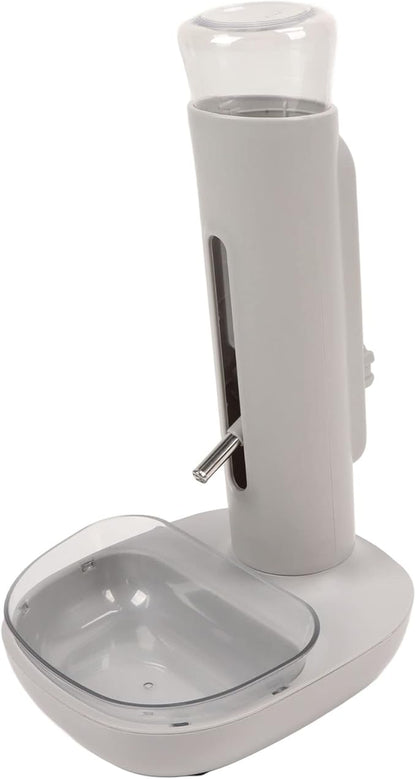 Pet Standing Water Dispenser 680ml, Automatic Detachable Pet Drinking Feeder Cat Dog Standing Bowl Automatic Feeding Water Height Adjustable Drinking Bottle Feeder for Small Cats Dogs