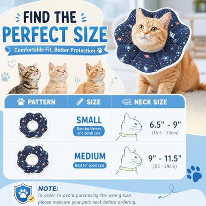 Mechpia Cat Cone Collar Soft, Cat Recovery Collar to Stop Licking, Protective Cat Neck Cone After Surgery for Small Medium Cats Kittens Puppies - Image 6
