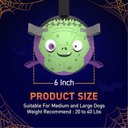 QDAN Halloween Dog Toys, Dog Soccer Balls with Straps, Outdoor Dog Toys - Image 7