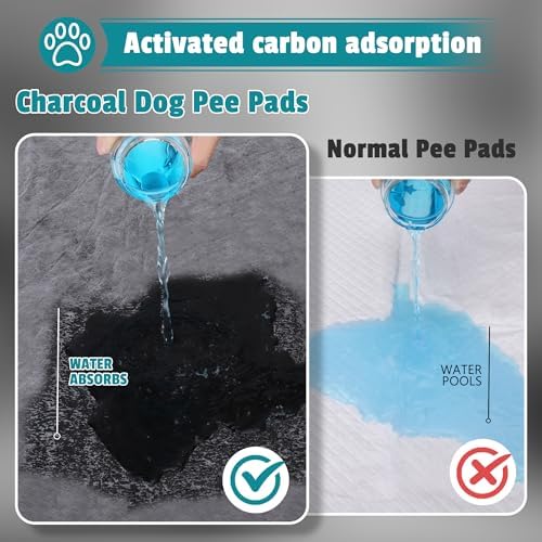 Upgrade Leak-Proof Pet Training and Puppy Pads, Jumbo Pee Pads for Dogs with Thicken Polymer Heavy Absorbency, Quick Dry Disposable Pee Pads for Cats Dogs (45, Charcoal) - Image 6