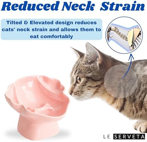 Ceramic Raised Pet Slow Feeder Bowl, Elevated Cat and Dog Slow Feeder, Decorative Standing Doggy Design, Anti-Slip Base, Anti-Vomiting (Pink) - Image 4