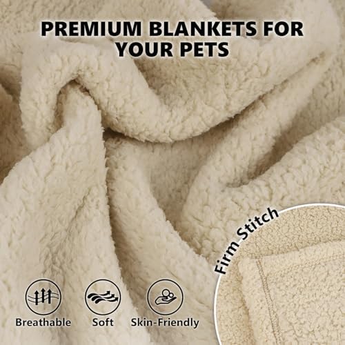 furrybaby Pet Blanket, Soft Warm Sherpa Fleece Bed Blanket for Small Pets - Image 2