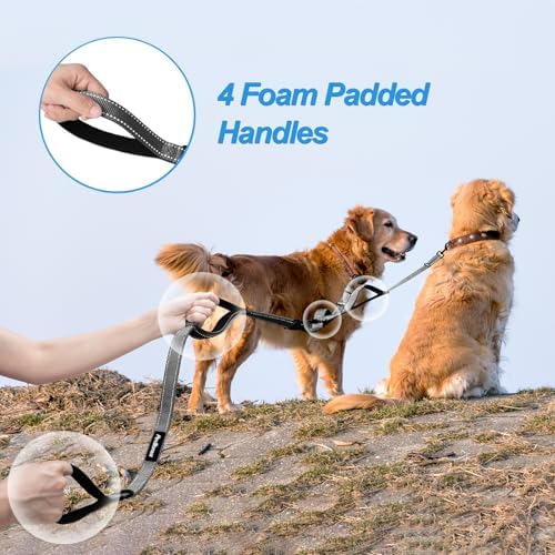 PetBonus Double Dog Leash, No Tangle Dual Leash, Walking Training Lead - Image 3