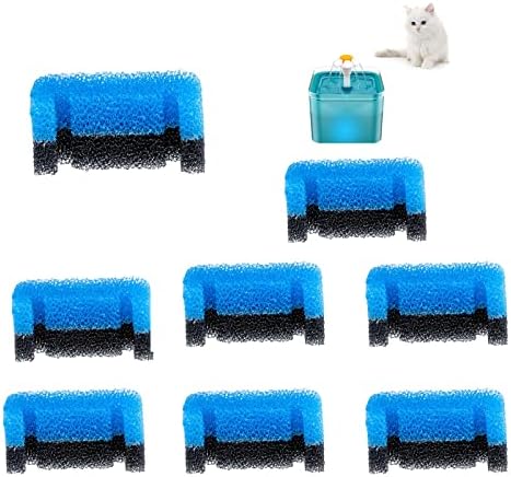 Cat Fountain Filter for Round and Cubic Stainless Steel Top 8 Pack by Qzbhct