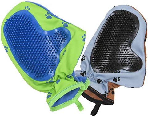 FURemover Pet Grooming Mitt, Scratch Free Dog Grooming Mitt Suitable for Long & Short-Haired Breeds, Set of 2, Colors May Vary, FMB2P12-AMZ by FURemover