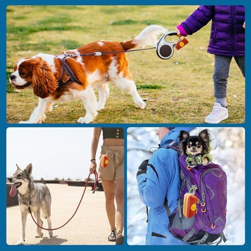 Dog Poop Bag Holder for Leash, Large-Capacity Canvas Pouch, Brown - Image 2