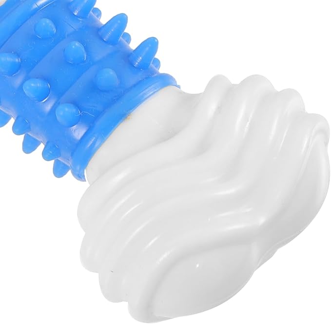 POPETPOP Dog Chew Toy Bone 4.72 Inch Durable Nylon Teeth Grinding Squeaky Interactive Pet Toy for Small Puppies and Medium Dogs Oral Health