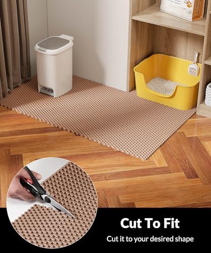 Cooyes Cat Litter Mat - Cut to Fit Any Place, 40"x28" Litter Trapping Mat - Image 2