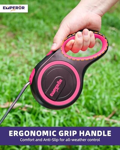 Emperor Pets Retractable Dog Leash, 16 ft, Up to 110lbs, Pink -PK16 - Image 5
