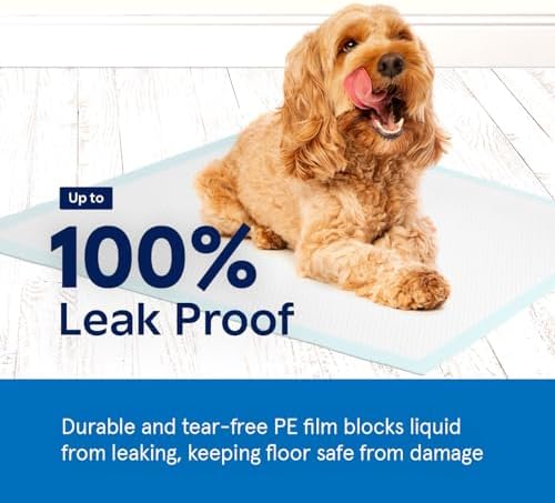 Puppy Pads Pet Pee Pads for Dogs & Puppy Training [100-COUNT] Potty Pads for Dogs 22" x 22" Leak-Proof Dog Pee Pads - Quick-Dry Surface - Heavy Duty Absorbent Disposable Dog Wee Pad Bulk Pack - Image 3