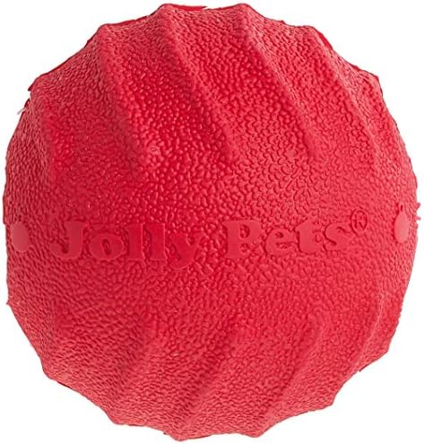 Jolly Pets Tuff Tosser Bouncing Ball Tog Toy/Treat Holder, 3 Inches, Red by JollyPets