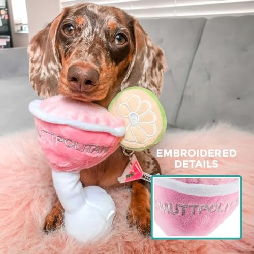 Haute Diggity Dog Cosmuttpolitan Plush Dog Toy, Cocktail Parody Chew Toys - Image 3