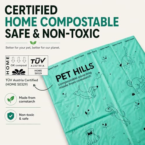 Heavy Duty Compostable Dog Poop Bags – 120 Count, Extra Thick 20 Micron, Leakproof & Unscented, Fits All Dispensers, Plant-Based Cornstarch, TÜV OK Compost HOME Certified - Image 4