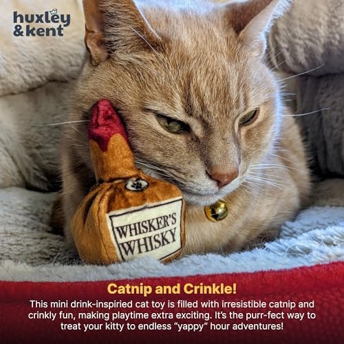 Huxley & Kent Plush Crinkle Catnip Cat Toy, Whisker's Whiskey - Image 6