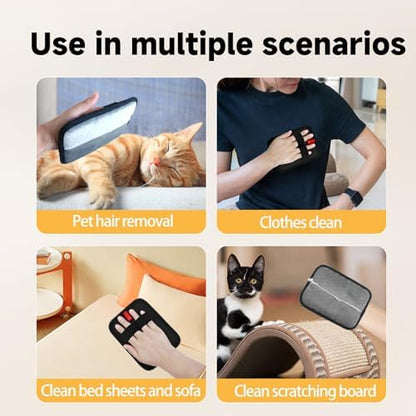 NVNAN 2-in-1 Pet Grooming Glove and Fabric Hair Remover - Image 3
