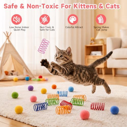 AILUKI 33PCS Cat Toys Variety Pack for Indoor Cats, Kitten Toys Cat Tunnel - Image 6