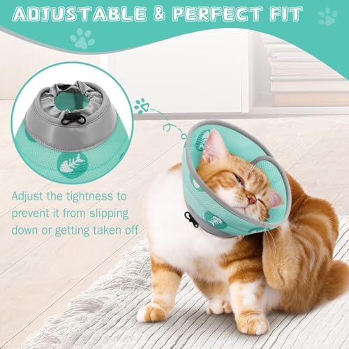 Cat Cone Collar Soft Elizabethan Collar for Surgery Recovery - Adjustable for Small and Large Cats Kittens to Stop Licking - Image 5