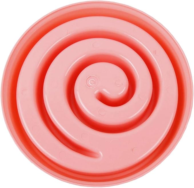 WenYing Slow Feeder Puzzle Dog Bowls, Interactive Bloat Stop Busy Bowl, Food Water Fun Feeding, Non-Slip Anti Choke Healthy Diet Bowls (Pink 2)
