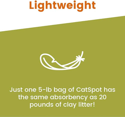 CatSpot Non-Clumping Litter: Coconut Cat Litter, All-Natural, 100% Organic, Biodegradable, Lightweight & Dust-Free (Non-Clumping, 3 Bags)