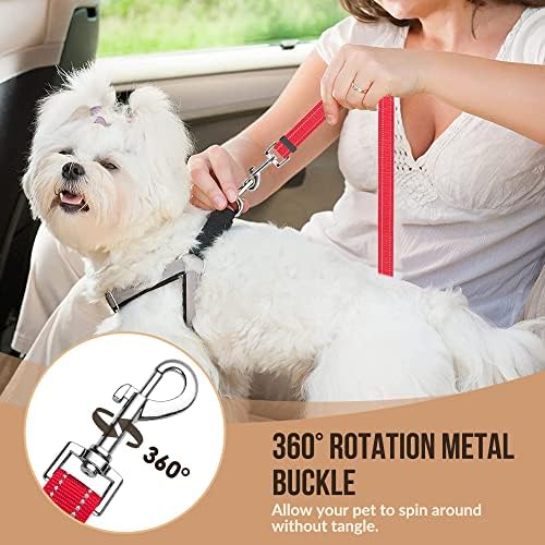 SlowTon Dog Seat Belt for Car, 2 Pack Dog Car Harness Seatbelt with Bungee - Image 4
