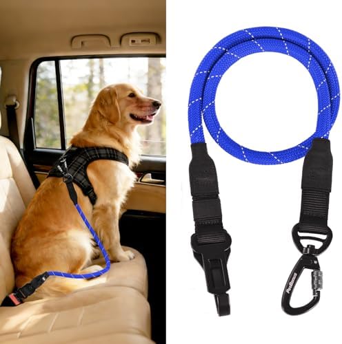 PetBonus Dog Seat Belt for Car, Durable Rope Dog Car Harness for Vehicle by Petbonus