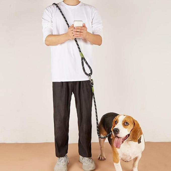 pawstrip Hands Free Dog Leash Crossbody Dog Running Leash Handsfree Pet Rope for Hiking Training Heavy Duty Reflective Pet Walking Belt (Black)