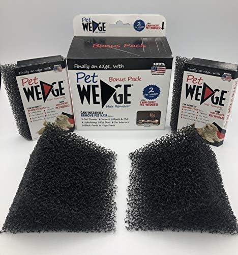 2 Pack Pet Wedge & 2 Pack Mini-Pocket Pet Wedge Bonus Pack by PetWedgePetHairRemovers