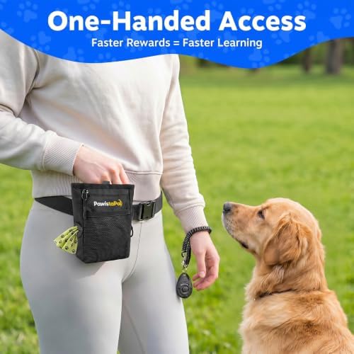 Dog Treat Pouch for Pet Training, One-Hand Magnetic Closure, Hands-Free Treat Bag with Silicone Liner, No Mess No Smell - Image 3