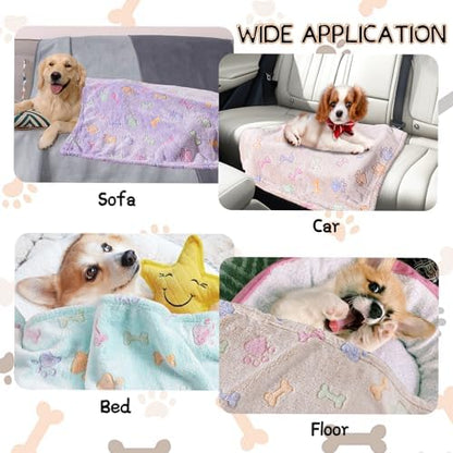 Rezutan Small Dog Blanket, Soft Puppy & Cat Flannel 3 Pack, 23"x16" - Image 5