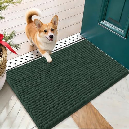 OLANLY Dog Door Mat for Muddy Paws 24x16, Extra Absorbent Chenille Mud Mat by OLANLY