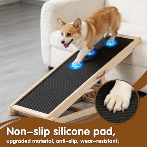 Dog Ramp for Couch, Adjustable Height Ramps for Pets to Get on Bed - Image 2