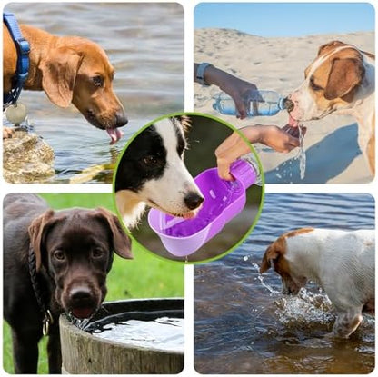 Dog Water Bottle, Leakproof Portable Water Bottle for Dogs, Dog Travel Water Bottles with Convenient Bottles Strap, Dog Travel Accessories for Walking, Hiking, Outdoor, Camping (17oz Purple - Image 6