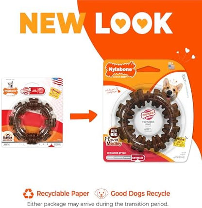 Nylabone Textured Ring Power Chew Toy for Small Dogs Up to 25 lbs - Image 3