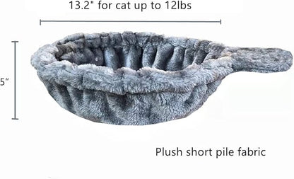 SHENGOCASE 13" Grey Basket Lounger Hammock Bed for Cat Tree Tower Replacement, 5-Pack Hanging Toys with Elastic Strings, Cat Tree Accessories Hammock Attachment (Grey)